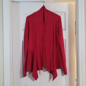 Vibrant red cardigan